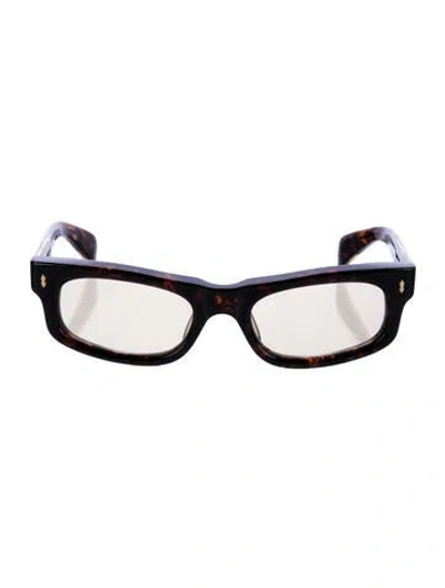 Pre-owned Jacques Marie Mage Initials Wayfarer Sunglasses In Brown