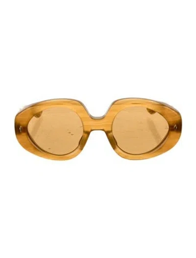 Pre-owned Jacques Marie Mage Jacqueline Oversize Sunglasses In Neutral