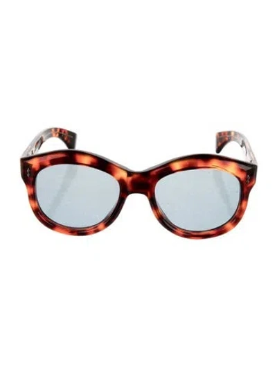 Pre-owned Jacques Marie Mage Jennie Round Sunglasses In Brown