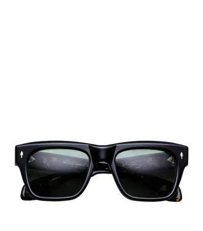 Jacques Marie Mage Johnny Cash Rectangular Sunglasses In Black