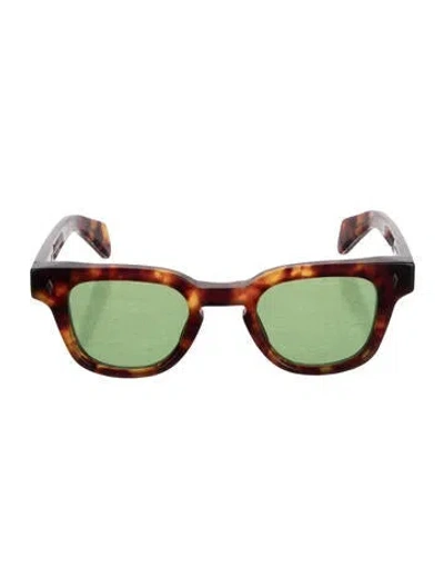 Pre-owned Jacques Marie Mage Julien Wayfarer Sunglasses In Brown