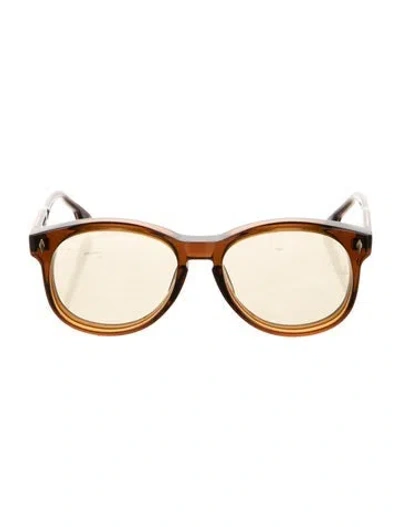 Pre-owned Jacques Marie Mage Kay Wayfarer Sunglasses In Brown