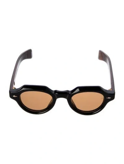 Pre-owned Jacques Marie Mage Kellerman Round Sunglasses In Brown