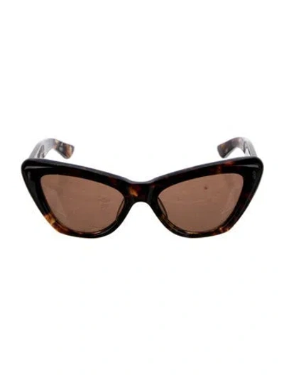 Pre-owned Jacques Marie Mage Kelly Cat-eye Sunglasses In Brown