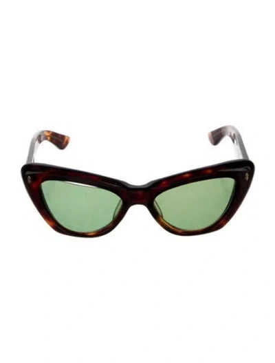 Pre-owned Jacques Marie Mage Kelly Cat-eye Sunglasses In Brown