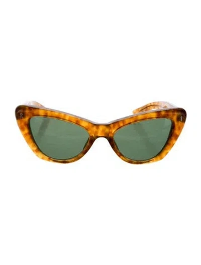 Pre-owned Jacques Marie Mage Kelly Cat-eye Sunglasses In Brown