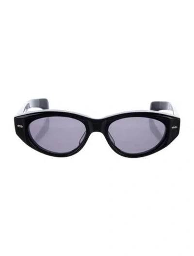 Pre-owned Jacques Marie Mage Krasner Cat-eye Sunglasses In Black
