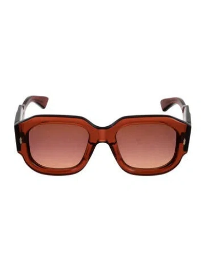 Pre-owned Jacques Marie Mage Lacy Oversize Sunglasses In Orange