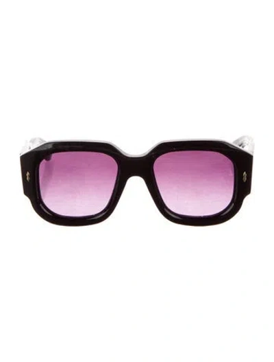 Pre-owned Jacques Marie Mage Lacy Oversize Sunglasses In Purple