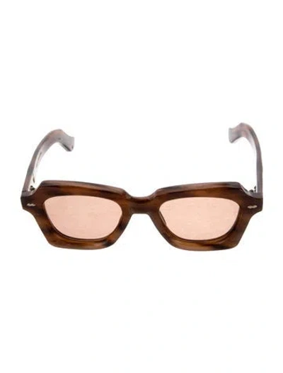 Pre-owned Jacques Marie Mage Lake Square Sunglasses In Brown