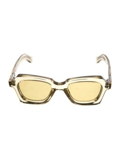 Pre-owned Jacques Marie Mage Lake Square Sunglasses In Green