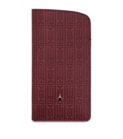Jacques Marie Mage Leather Circa Sunglasses Slip Case In Brown