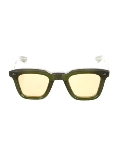 Pre-owned Jacques Marie Mage Leclair Square Sunglasses In Green