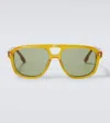 Jacques Marie Mage Leonard Aviator Sunglasses In Yellow