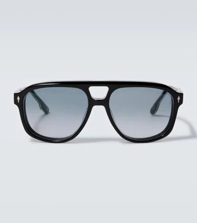 Jacques Marie Mage Leonard Flat-top Sunglasses In Black