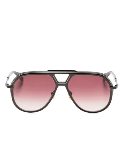 Jacques Marie Mage Lockheed Sunglasses In Black