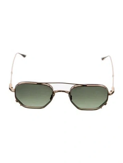 Pre-owned Jacques Marie Mage Marbot Aviator Sunglasses In Gold/metallic