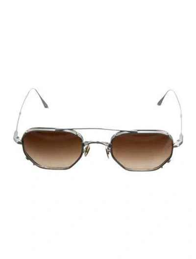 Pre-owned Jacques Marie Mage Marbot Aviator Sunglasses In Silver