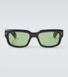 Jacques Marie Mage Mattei Rectangular Sunglasses In Black