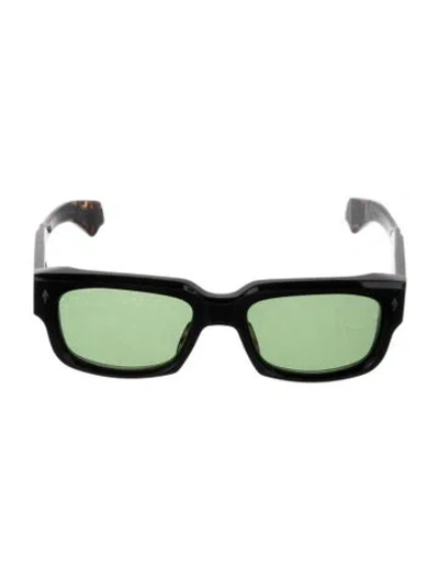 Pre-owned Jacques Marie Mage Mattei Square Sunglasses In Blac/brown