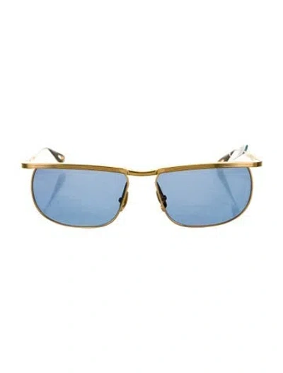 Pre-owned Jacques Marie Mage Melville Square Sunglasses In Gold