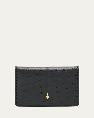 Jacques Marie Mage Men's Cassandre Ostrich Bifold Wallet In Black