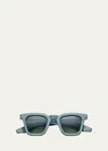 Jacques Marie Mage Men's Leclair Acetate Square Sunglasses In 10w-breathe