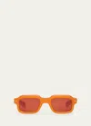 Jacques Marie Mage Men's Sandro Acetate Square Sunglasses In 6r-stingray