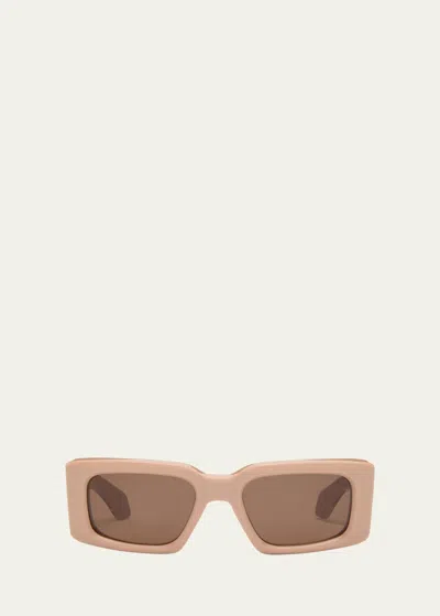 Jacques Marie Mage Men's Supersonic Acetate Rectangle Sunglasses In Porter