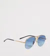 Jacques Marie Mage Metal Amelia Aviator Sunglasses In Gold