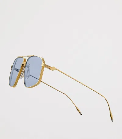 Jacques Marie Mage Metal Jagger Sunglasses In Blue