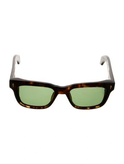 Pre-owned Jacques Marie Mage Molino Square Sunglasses In Brown
