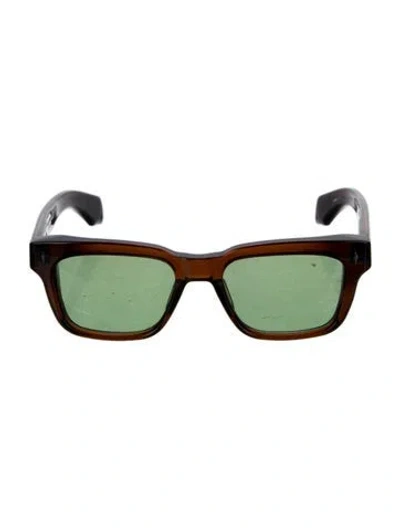 Pre-owned Jacques Marie Mage Molino Square Sunglasses In Brown
