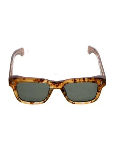 Pre-owned Jacques Marie Mage Molino Square Sunglasses In Brown