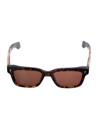 Pre-owned Jacques Marie Mage Molino Square Sunglasses In Brown