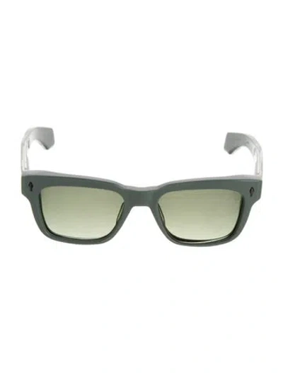 Pre-owned Jacques Marie Mage Molino Square Sunglasses In Green
