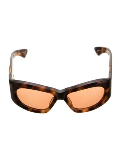 Pre-owned Jacques Marie Mage Nadja Oversize Sunglasses In Brown