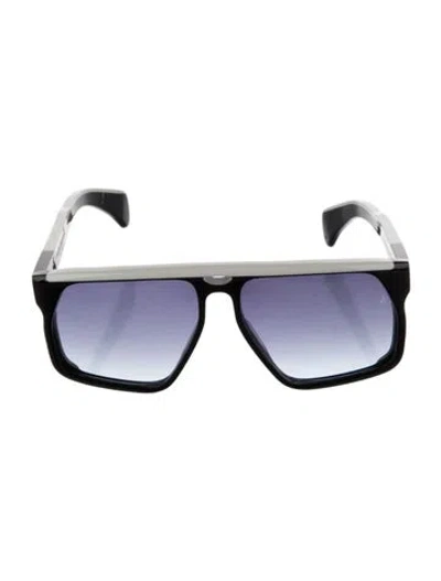 Pre-owned Jacques Marie Mage Neptune Square Sunglasses In Blue/white