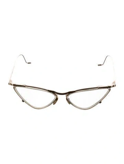 Pre-owned Jacques Marie Mage Niki Cat-eye Eyeglasses In Gold