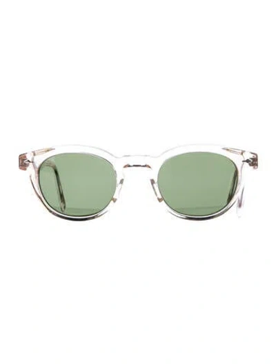 Pre-owned Jacques Marie Mage Noland Round Sunglasses In Clear/silver