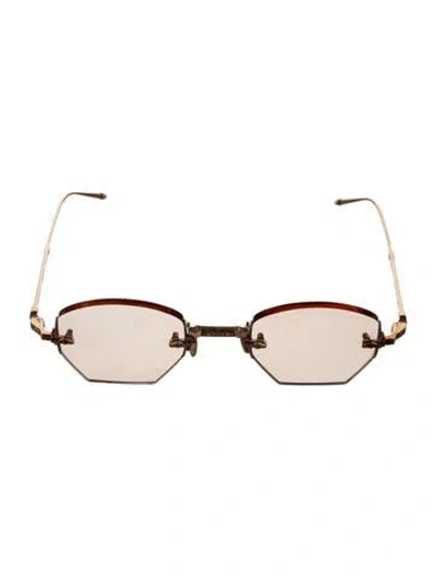 Pre-owned Jacques Marie Mage Oatman Oversize Sunglasses In Gold