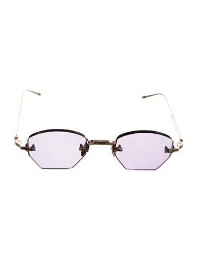 Pre-owned Jacques Marie Mage Oatman Square Sunglasses In Gold