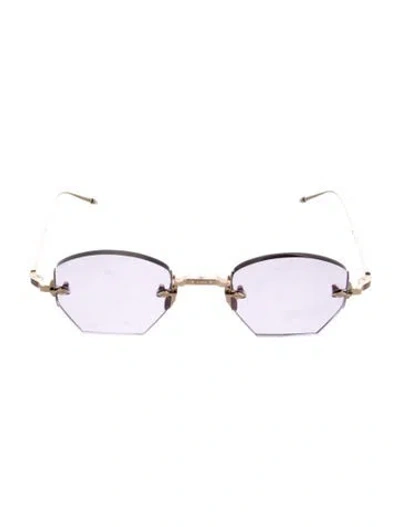 Pre-owned Jacques Marie Mage Oatman Square Sunglasses In Gold