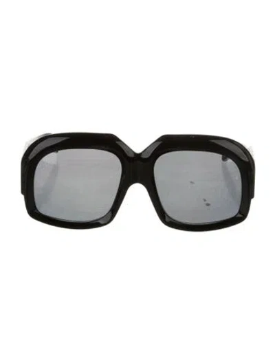 Pre-owned Jacques Marie Mage Oversize Tinted Sunglasses In Black