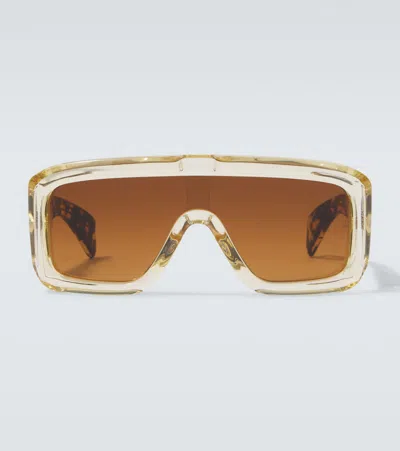 Jacques Marie Mage Pausa Shield Sunglasses In Brown