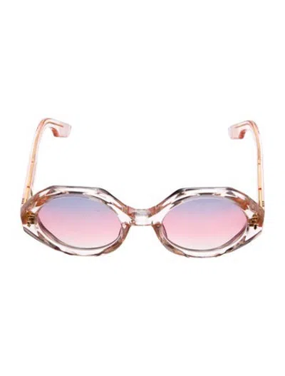 Pre-owned Jacques Marie Mage Pennylane Round Sunglasses In Pink