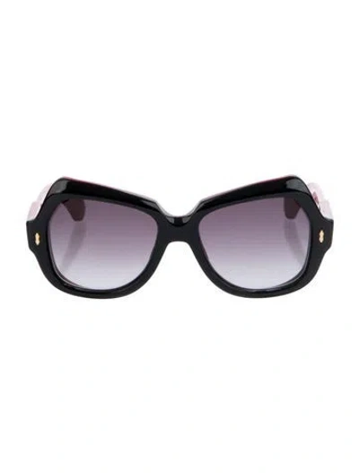 Pre-owned Jacques Marie Mage Perreti Oversize Sunglasses In Black
