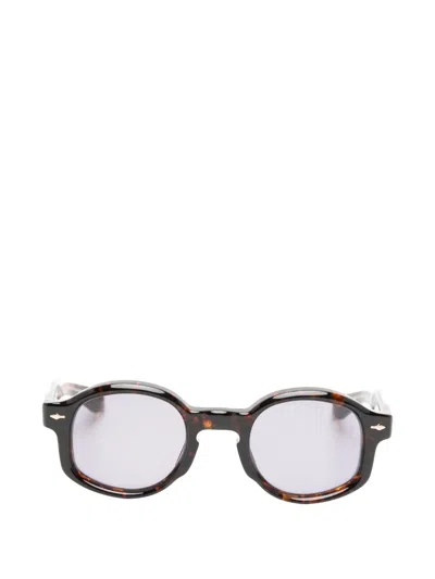 Jacques Marie Mage Petrus Round-frame Sunglasses In Brown