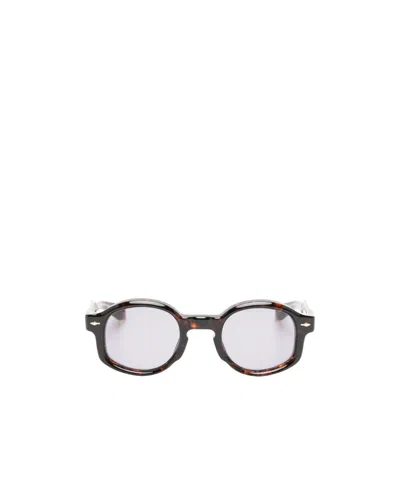 Jacques Marie Mage Petrus Round-frame Sunglasses In Brown