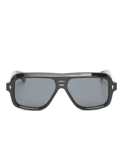 Jacques Marie Mage Pilot-frame Sunglasses In Black